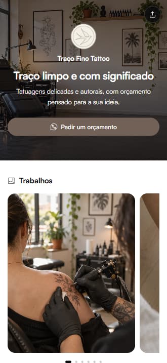 Linkke de exemplo para tatuadores